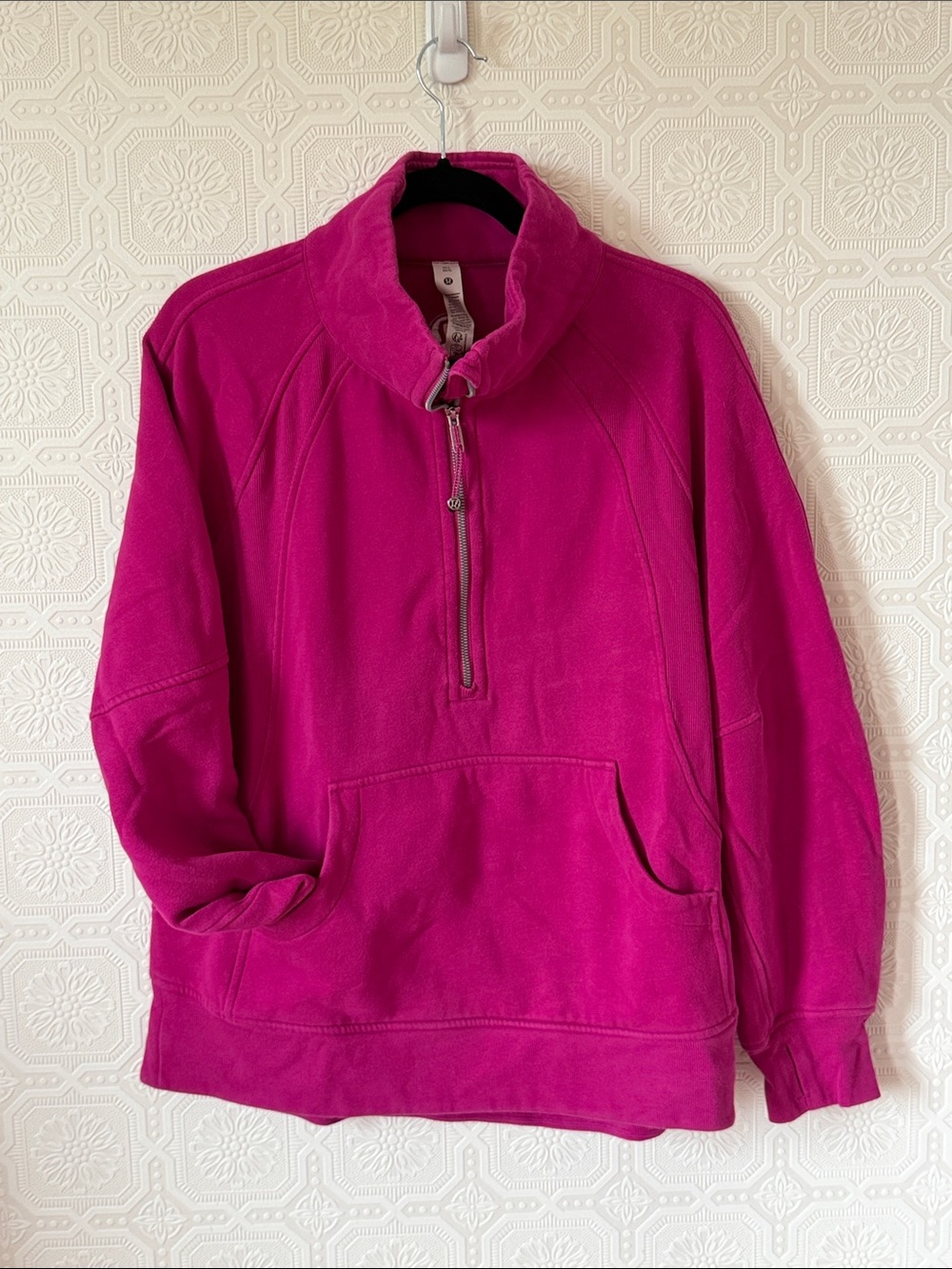 Lululemon Scuba Oversized Funnel-Neck Half Zip *Long Ripened Raspberry Size M/L - Picture 2 of 10